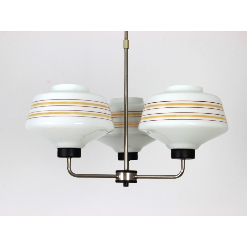 Żyrandol, trzy klosze, Polska, lata 60.