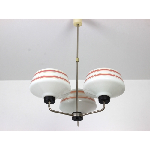 Żyrandol, trzy klosze, Polska, lata 60.