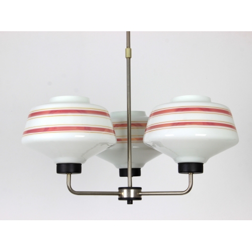 Żyrandol, trzy klosze, Polska, lata 60.