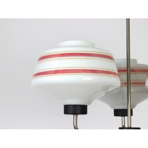 Żyrandol, trzy klosze, Polska, lata 60.