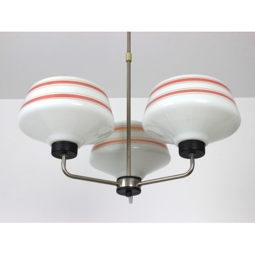 Żyrandol, trzy klosze, Polska, lata 60.