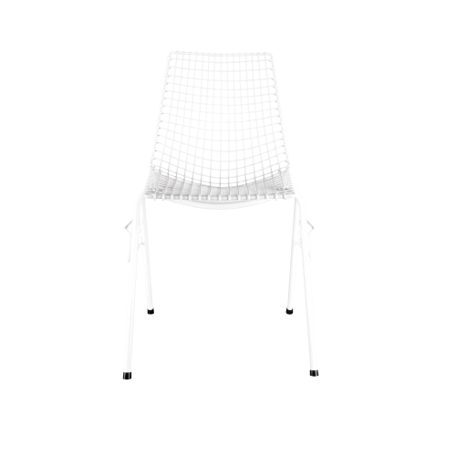 Krzesło siatkowe proj. H. Sztaba, białe.