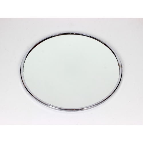 Okrągłe lustro w mosiężnej ramie,...