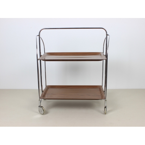 Mobilny chromowany barek, wózek...