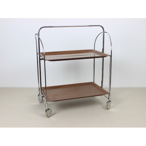 Mobilny chromowany barek, wózek...