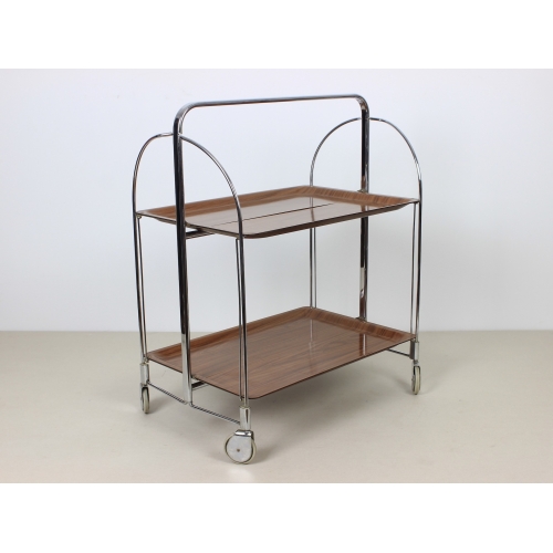 Mobilny chromowany barek, wózek...