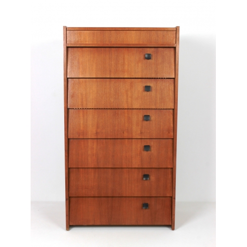 Skandynawska szafka tekowa, 7 półek,...