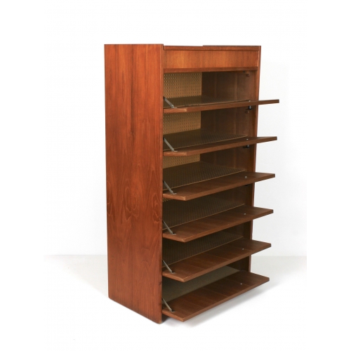 Skandynawska szafka tekowa, 7 półek,...