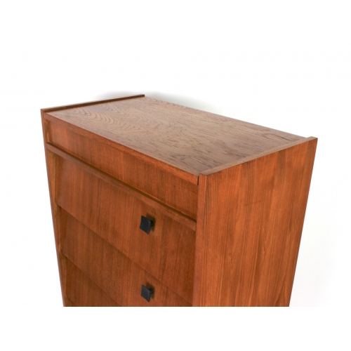 Skandynawska szafka tekowa, 7 półek,...