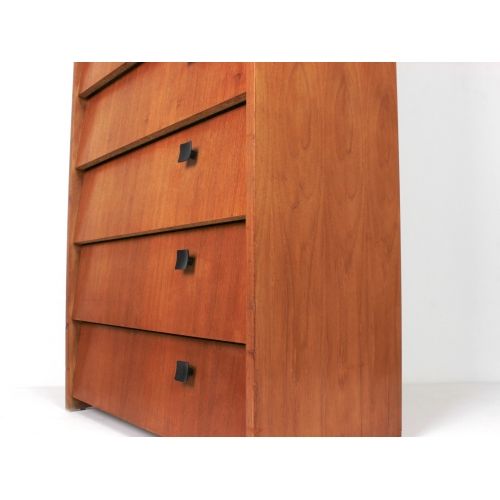 Skandynawska szafka tekowa, 7 półek,...