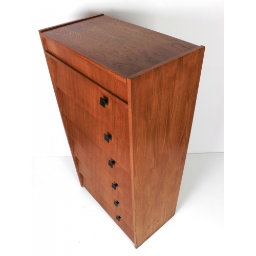 Skandynawska szafka tekowa, 7 półek,...