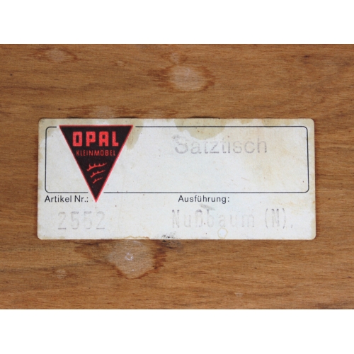 Zestaw trzech stolików tekowych, Opal...