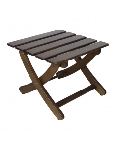 Tekowy taboret, lata 70.