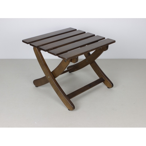 Tekowy taboret, lata 70.