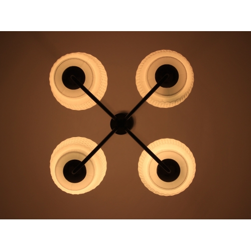 Żyrandol Elmed, cztery klosze,...