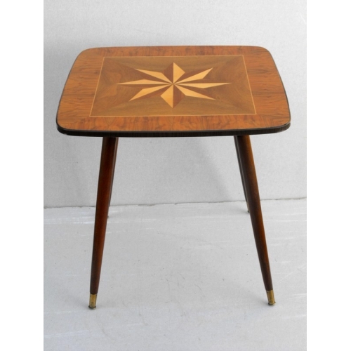 Stolik kawowy z intarsją, lata 60.