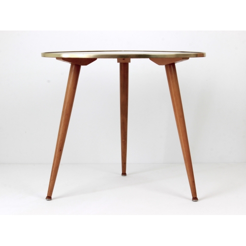 Drewniany stolik kawowy ze szklanym...