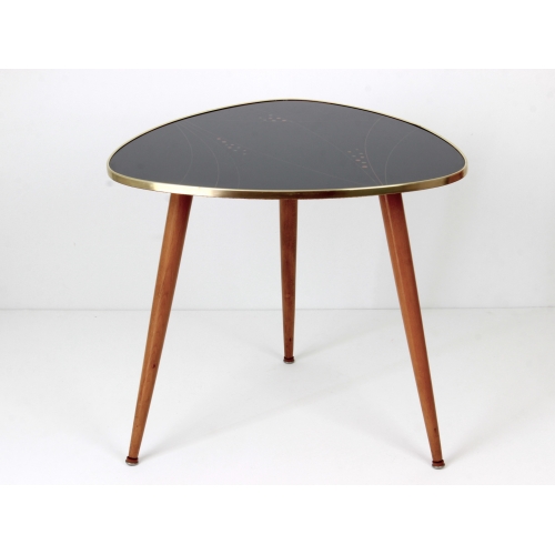 Drewniany stolik kawowy ze szklanym...