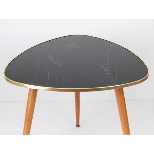 Drewniany stolik kawowy ze szklanym...