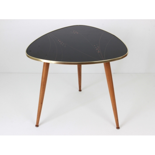 Drewniany stolik kawowy ze szklanym...