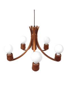 Tekowy żyrandol, Dania,...