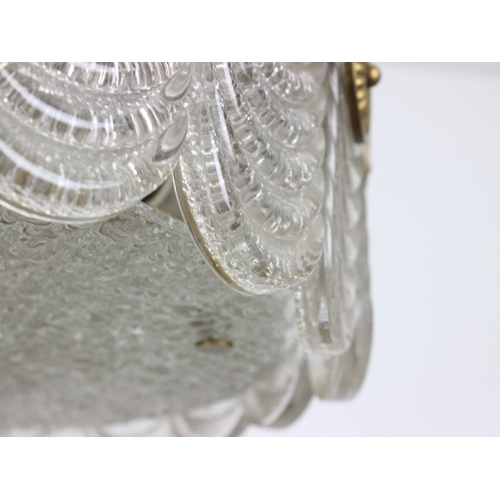 Mosiężny żyrandol Kaiser, szkło...