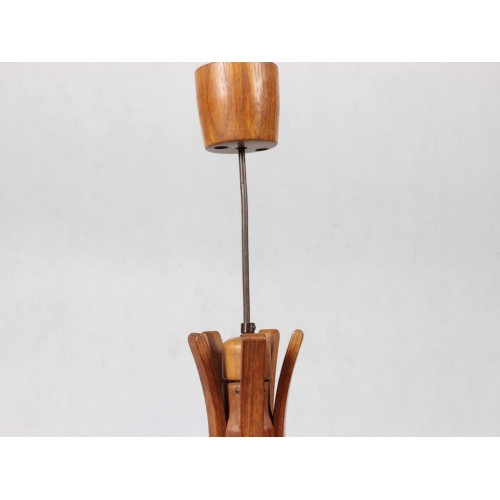 Tekowy żyrandol, Dania, lata 60.