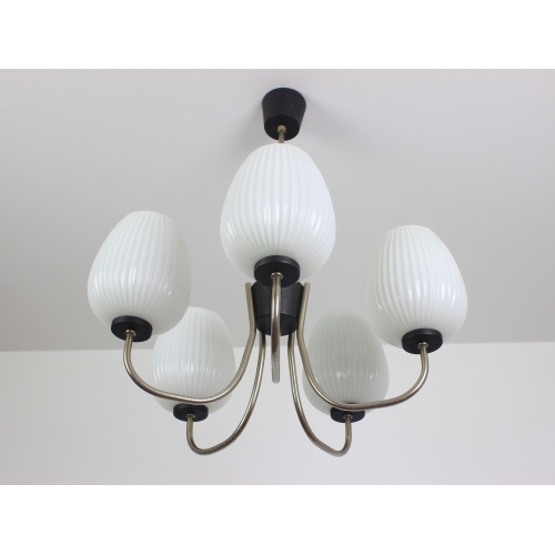 Żyrandol Lumet ze szklanymi kloszami,...