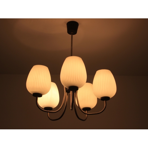 Żyrandol Lumet ze szklanymi kloszami,...