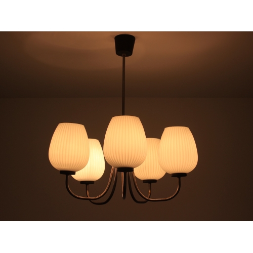 Żyrandol Lumet ze szklanymi kloszami,...