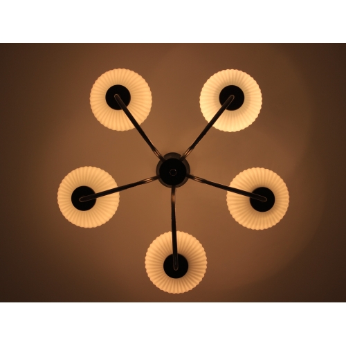 Żyrandol Lumet ze szklanymi kloszami,...