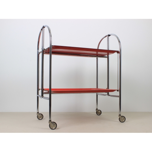 Mobilny chromowany barek, wózek...