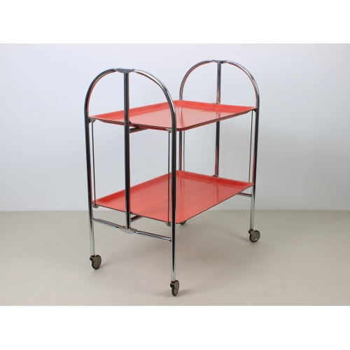 Mobilny chromowany barek, wózek...