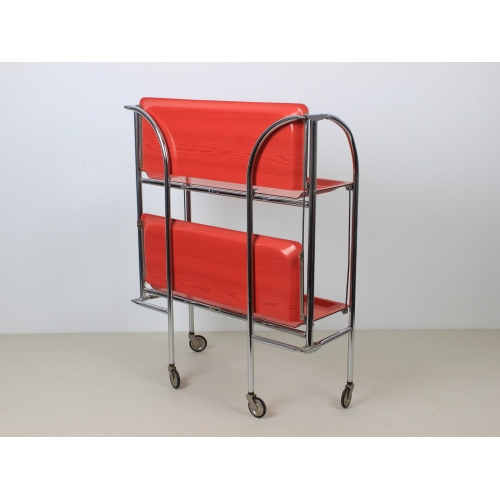 Mobilny chromowany barek, wózek...