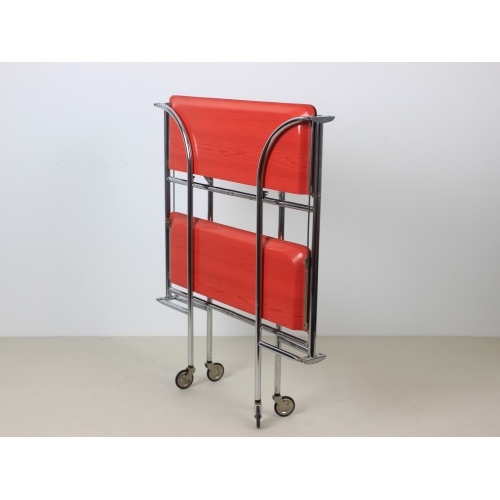 Mobilny chromowany barek, wózek...