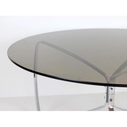 Okrągły stolik kawowy, szkło, chrom,...