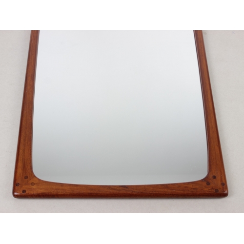 Skandynawskie lustro w tekowej ramie,...