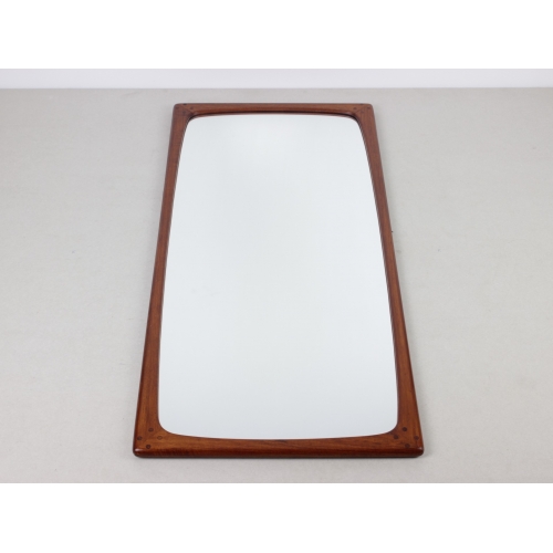 Skandynawskie lustro w tekowej ramie,...