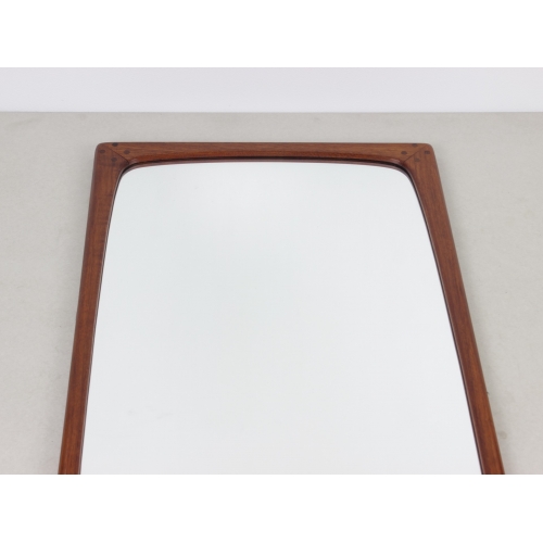 Skandynawskie lustro w tekowej ramie,...