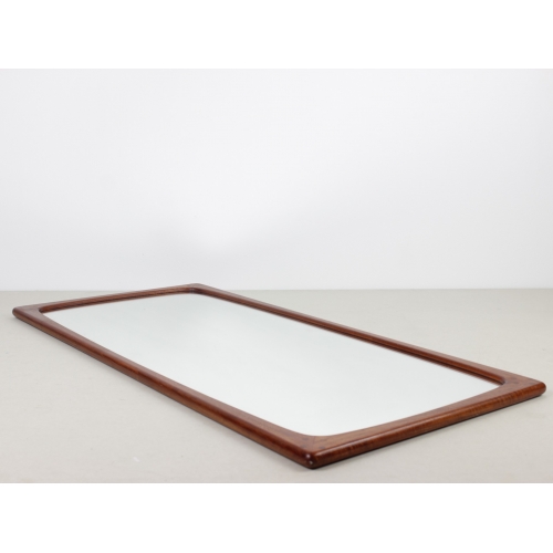 Skandynawskie lustro w tekowej ramie,...