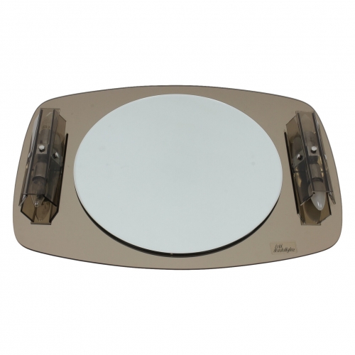 Podświetlane lustro ścienne, lata 70.