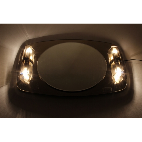 Podświetlane lustro ścienne, lata 70.