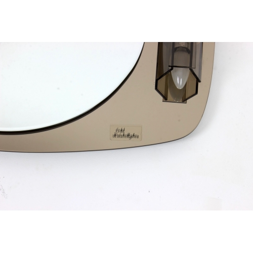 Podświetlane lustro ścienne, lata 70.