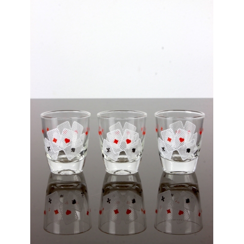 Kieliszki do wódki, wzór karciany, 9...