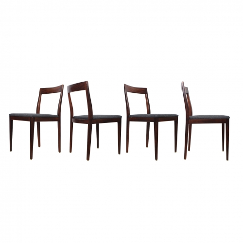 Komplet 4 palisandrowych krzeseł,...