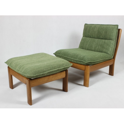 Fotel z podnóżkiem, Dania, lata 60.