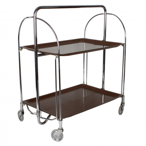 Mobilny chromowany barek, wózek...