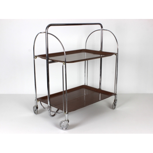 Mobilny chromowany barek, wózek...