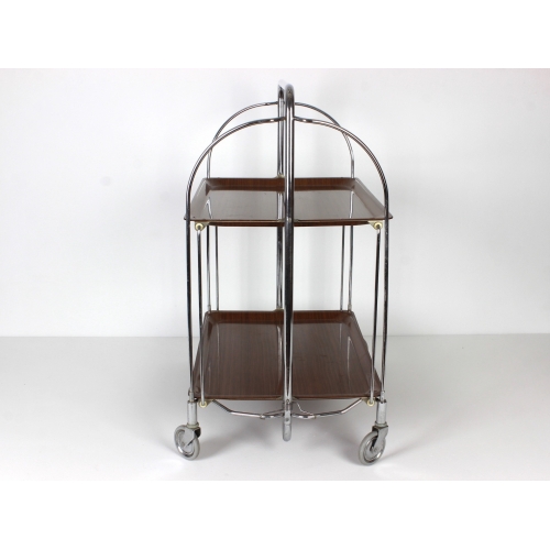 Mobilny chromowany barek, wózek...