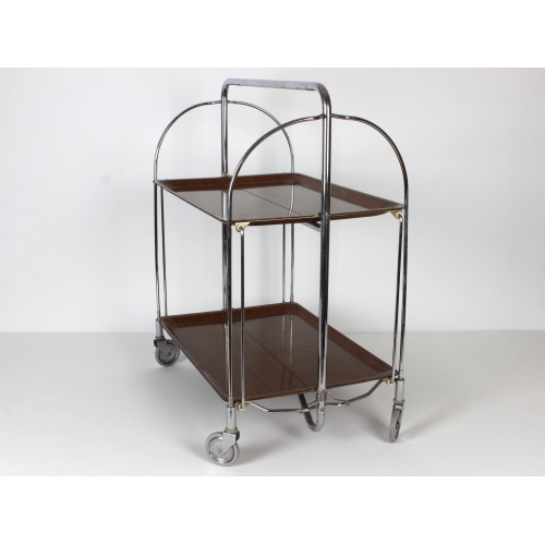 Mobilny chromowany barek, wózek...